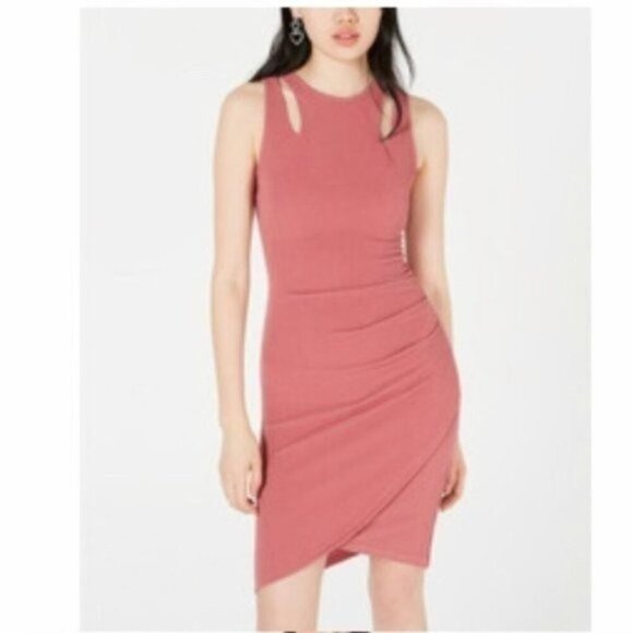 NWT Crave Fame Faux-Wrap Bodycon Dress - Picture 2 of 2